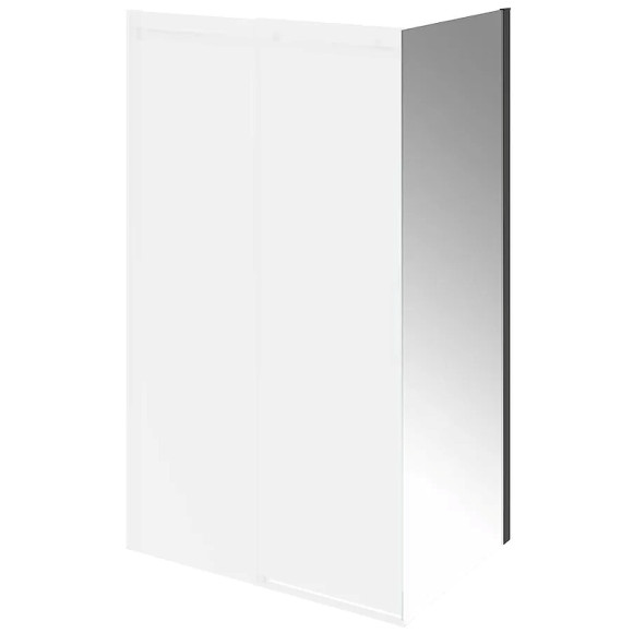 Душевая стенка Kerama Marazzi Cristallo 90 CT.90.FP.BLK.M профиль Черный матовый стекло прозрачное