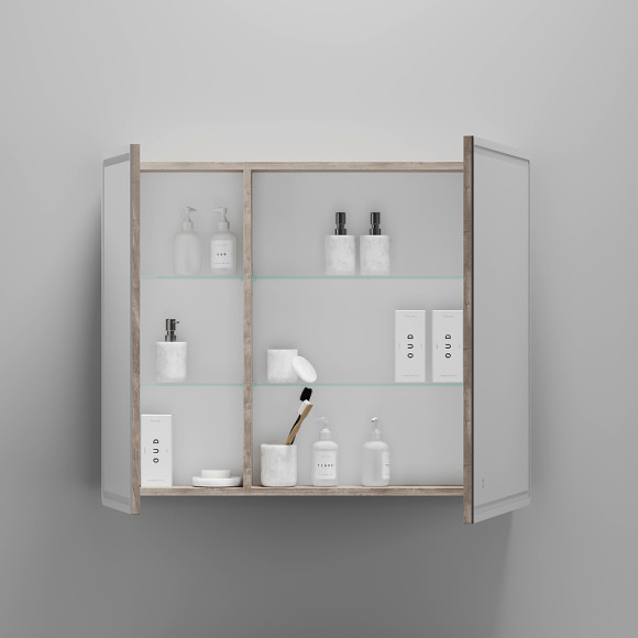 Зеркальный шкаф Sancos Mirror 90 MI90EG с подсветкой Дуб галифакс натуральный Зеркальный шкаф Sancos Mirror 90 MI90EG с подсветкой Дуб галифакс натуральный