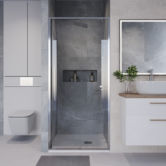 Душевая дверь Niagara Nova 110 NG-64-11A профиль Хром стекло прозрачное Душевая дверь Niagara Nova 110 NG-64-11A профиль Хром стекло прозрачное