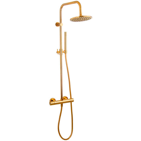 Душевая система Remer Elegance EQ32X7MMM20DO с термостатом Золото глянцевое