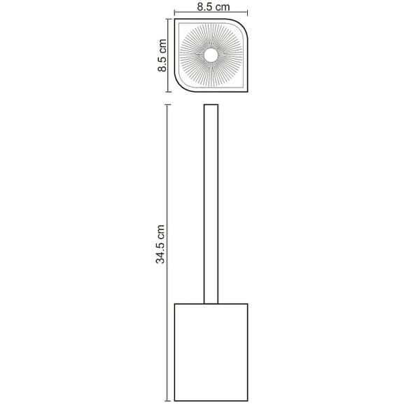 Ершик для унитаза WasserKRAFT Elba K-2727 Черный матовый