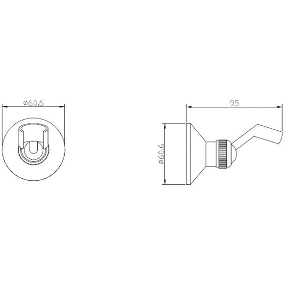 Держатель ручного душа ESKO SH105 Br Бронза Сатин