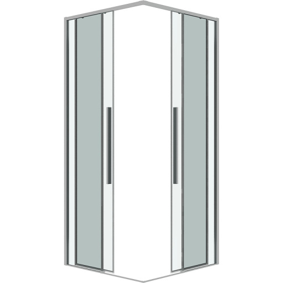 Душевой уголок Grossman Galaxy 90х90 300.K33.01.9090.10.00 профиль Хром стекло прозрачное