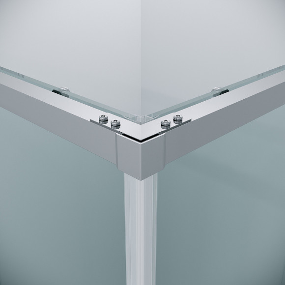 Душевой уголок Grossman Galaxy 90х90 300.K33.01.9090.10.00 профиль Хром стекло прозрачное