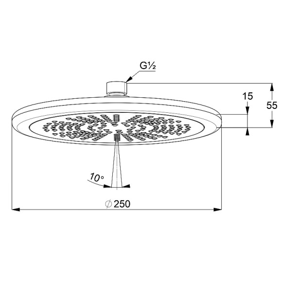 Верхний душ Kludi Freshline 6751105-00 Хром