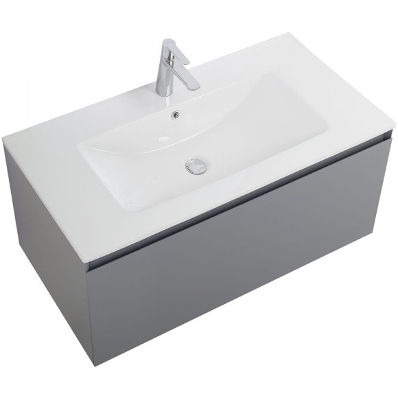 Тумба под раковину Art&Max Latina 100 AM-Latina-1000-1C-SO-GM подвесная Серая матовая