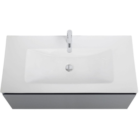 Тумба под раковину Art&Max Latina 100 AM-Latina-1000-1C-SO-GM подвесная Серая матовая