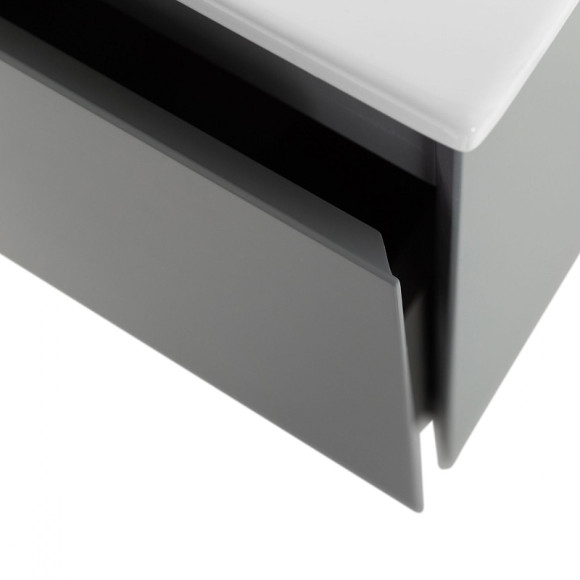 Тумба под раковину Art&Max Latina 100 AM-Latina-1000-1C-SO-GM подвесная Серая матовая