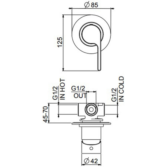 Смеситель для душа Webert DoReMi DR880101345 Никель Смеситель для душа Webert DoReMi DR880101345 Никель
