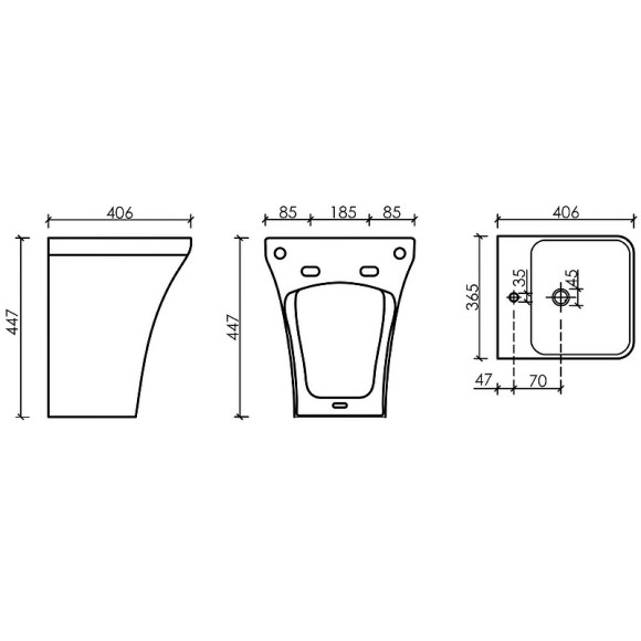 Раковина Ceramicanova Dion 37 CN6067 Белая Раковина Ceramicanova Dion 37 CN6067 Белая