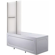 Шторка на ванну 1MarKa 95x150 Р-07Mis профиль Хром стекло матовое