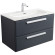 Тумба под раковину Cezares Eco-Cer-N 80 ECO-CER-N-800-2C-SO-GR-P подвесная Grafito без ручек