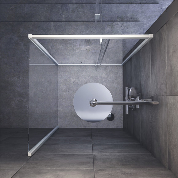 Душевой уголок AM.PM Gem 90х90 W90G-404-090MT профиль Серебро матовое стекло прозрачное Душевой уголок AM.PM Gem 90х90 W90G-404-090MT профиль Серебро матовое стекло прозрачное