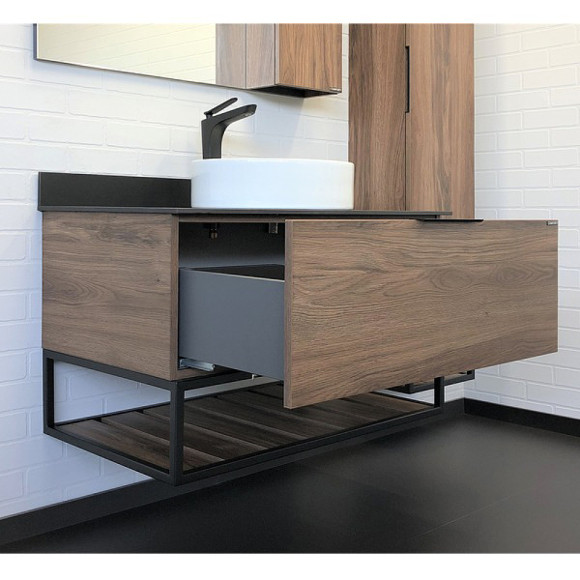 Тумба с раковиной Comforty Порто 90 00-00008927 подвесная Дуб темно-коричневый Тумба с раковиной Comforty Порто 90 00-00008927 подвесная Дуб темно-коричневый