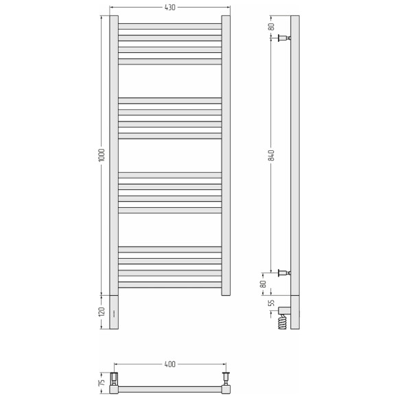 Электрический полотенцесушитель Сунержа Модус 3.0 1000x400 L 00-5700-1040 Хром Электрический полотенцесушитель Сунержа Модус 3.0 1000x400 L 00-5700-1040 Хром