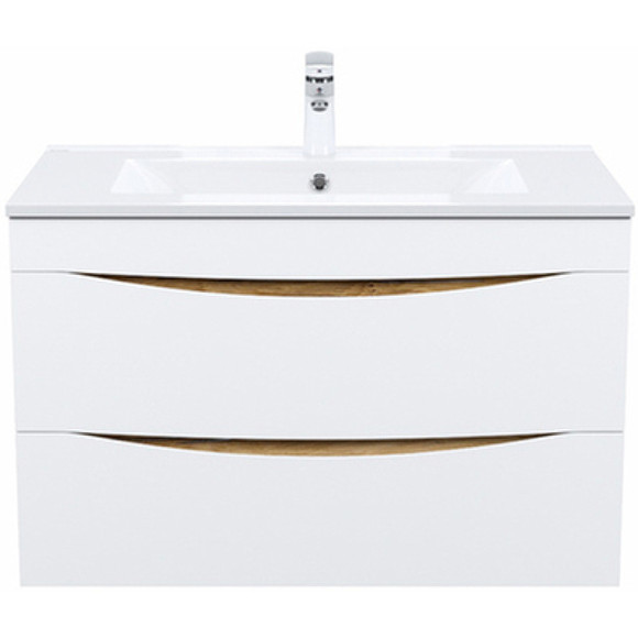 Тумба с раковиной Iddis Cloud 80 CLO80Y0i95K подвесная Белая матовая Дуб золотистый