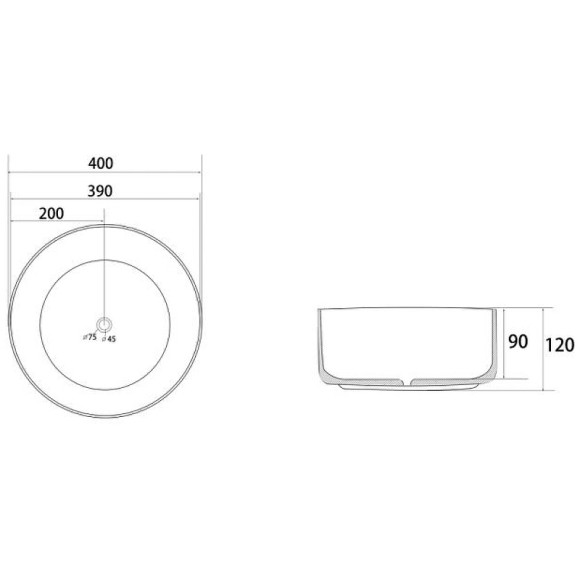 Раковина-чаша Abber Bequem 40 AC2109 Белая Раковина-чаша Abber Bequem 40 AC2109 Белая