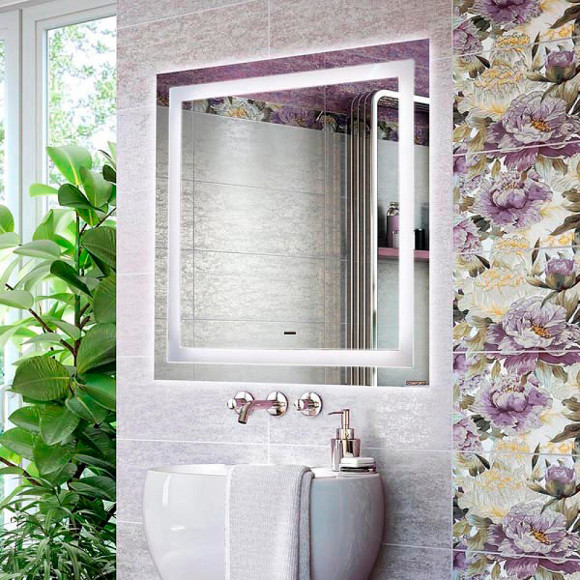 Зеркало Comforty Квадрат 90 00-00005264 с подсветкой с бесконтактным выключателем Зеркало Comforty Квадрат 90 00-00005264 с подсветкой с бесконтактным выключателем