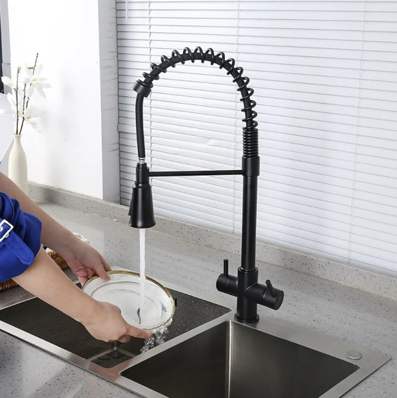 Смеситель для кухни Gappo G4398-66 Черный матовый