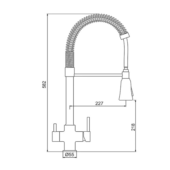 Смеситель для кухни Gappo G4398-66 Черный матовый