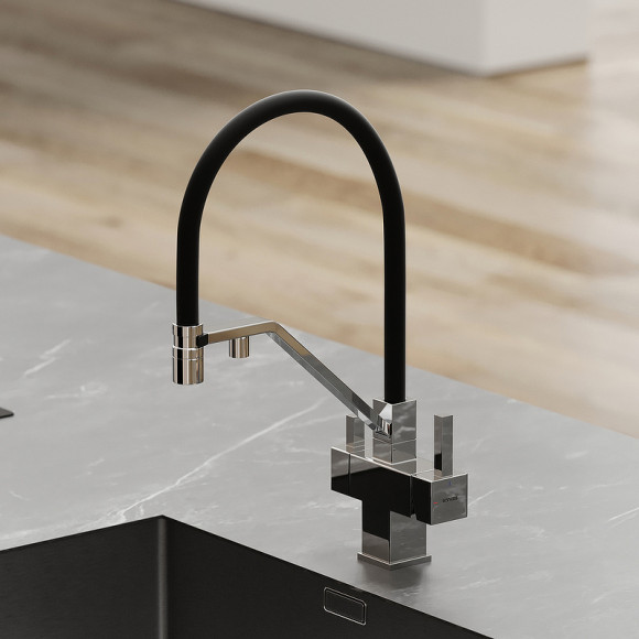 Смеситель для кухни Sancos Loro SC4007CH Хром Черный Смеситель для кухни Sancos Loro SC4007CH Хром Черный