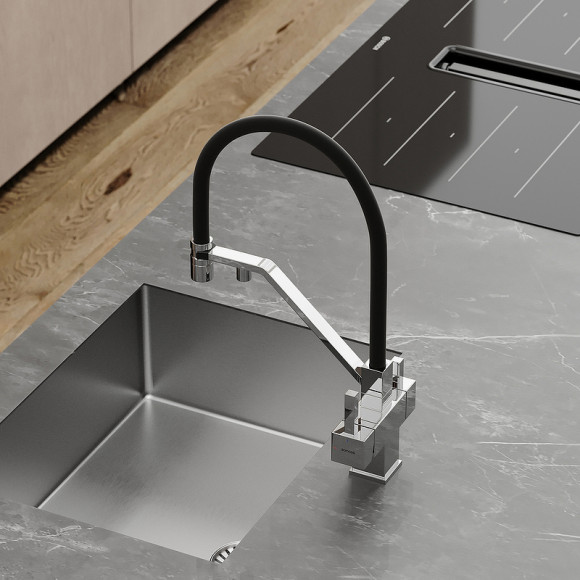 Смеситель для кухни Sancos Loro SC4007CH Хром Черный Смеситель для кухни Sancos Loro SC4007CH Хром Черный