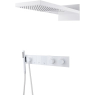 Душевая система Boheme Zodiac 133-MW с термостатом Белая матовая