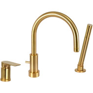 Смеситель на борт ванны Remer Infinity I07BG Золото брашированное