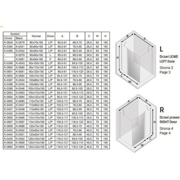 Душевой уголок New Trendy New Soleo Chrome 120х110 K-0659 профиль Хром стекло прозрачное