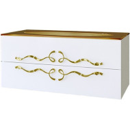 Тумба под раковину Clarberg Due amanti 100 DUE0110W подвесная Белая без ручек Тумба под раковину Clarberg Due amanti 100 DUE0110W подвесная Белая без ручек