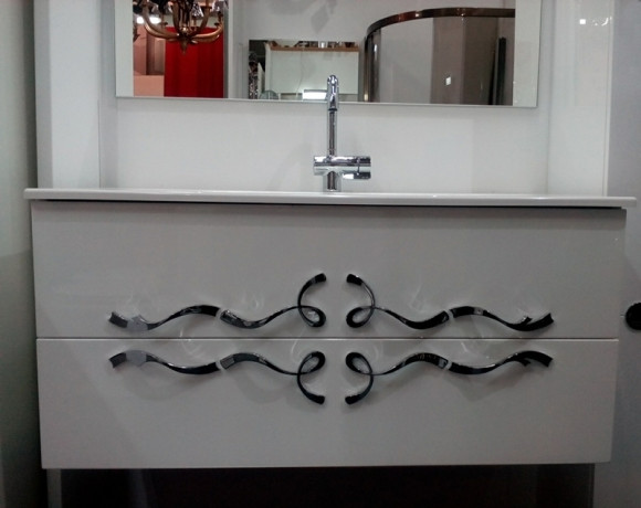 Тумба под раковину Clarberg Due amanti 100 DUE0110W подвесная Белая без ручек Тумба под раковину Clarberg Due amanti 100 DUE0110W подвесная Белая без ручек