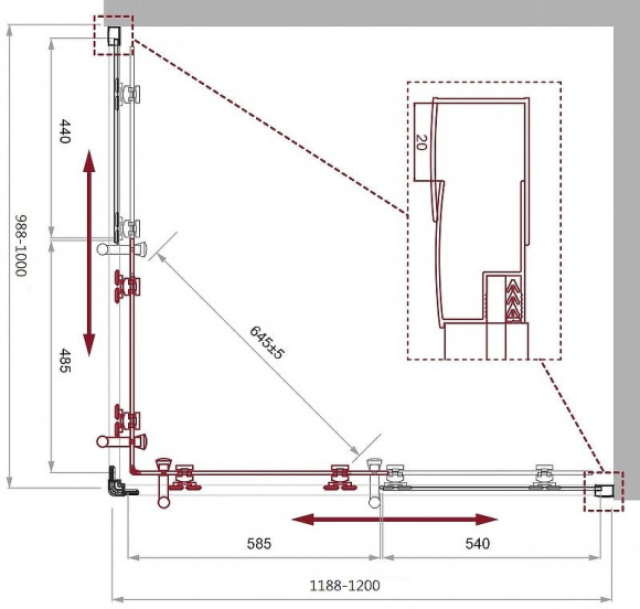 Душевой уголок BelBagno Uno 120х100 UNO-195-AH-2-120/100-C-NERO профиль Черный матовый стекло прозрачное Душевой уголок BelBagno Uno 120х100 UNO-195-AH-2-120/100-C-NERO профиль Черный матовый стекло прозрачное