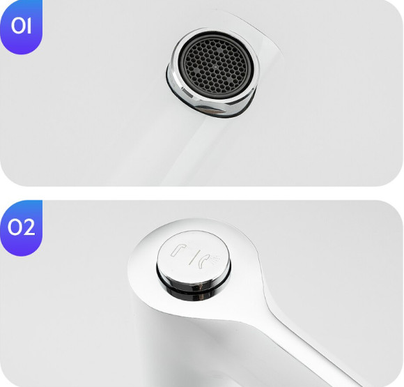 Смеситель на борт ванны Gappo G03-8 G1103-8 Белый Хром