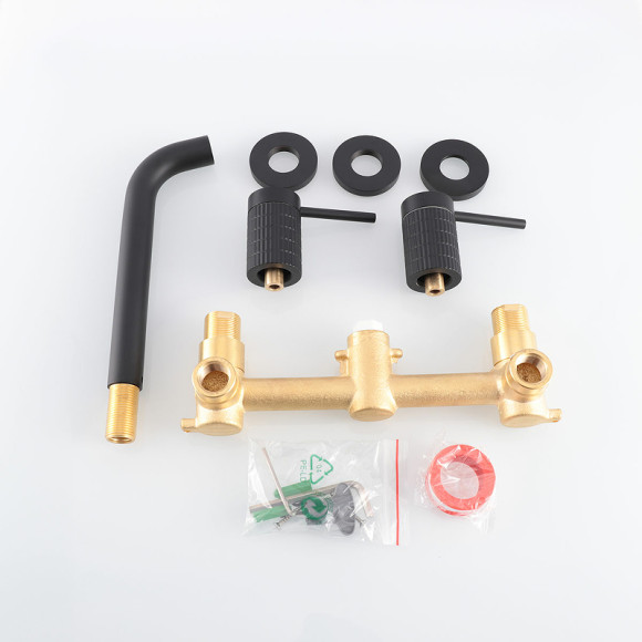 Смеситель для раковины Vincea Groove VBFW-4G1MB Черный матовый