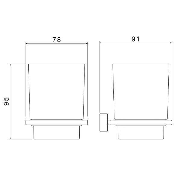 Стакан для зубных щеток Timo Torne 43033/03 Черный