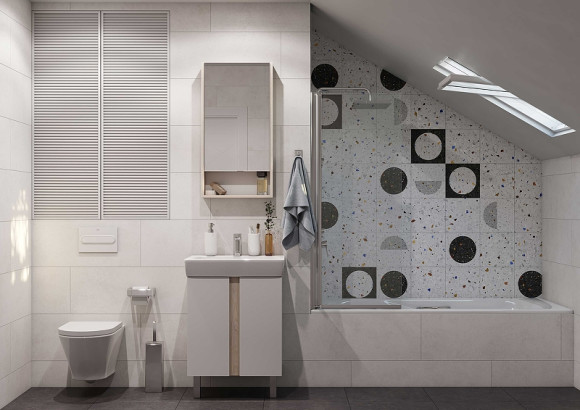 Тумба под раковину Aquaton Кантри 60 1A257401AHB20 Белая глянцевая Дуб верона