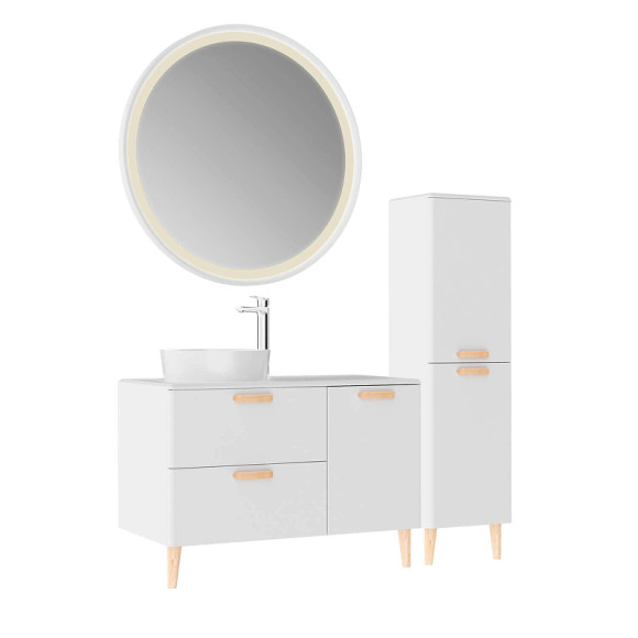 Зеркало Creavit Patara 85 PT4085.02.MBY с подсветкой Белое Зеркало Creavit Patara 85 PT4085.02.MBY с подсветкой Белое