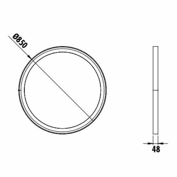 Зеркало Creavit Patara 85 PT4085.02.MBY с подсветкой Белое Зеркало Creavit Patara 85 PT4085.02.MBY с подсветкой Белое
