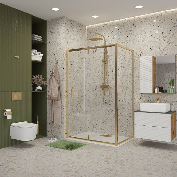 Душевой уголок Niagara Nova 120х70 NG-43-12AG-A70G профиль Холодное золото стекло прозрачное Душевой уголок Niagara Nova 120х70 NG-43-12AG-A70G профиль Холодное золото стекло прозрачное