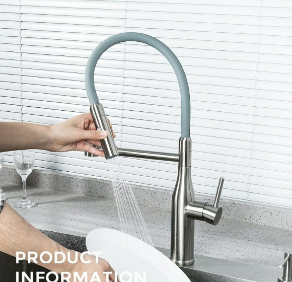 Смеситель для кухни Gappo G4398-55 Нержавеющая сталь Серый Смеситель для кухни Gappo G4398-55 Нержавеющая сталь Серый