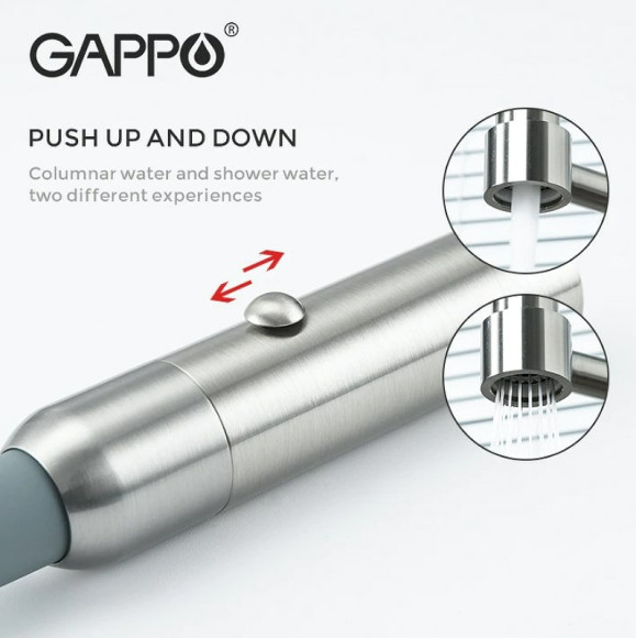 Смеситель для кухни Gappo G4398-55 Нержавеющая сталь Серый Смеситель для кухни Gappo G4398-55 Нержавеющая сталь Серый