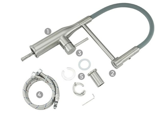 Смеситель для кухни Gappo G4398-55 Нержавеющая сталь Серый Смеситель для кухни Gappo G4398-55 Нержавеющая сталь Серый