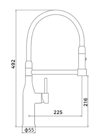 Смеситель для кухни Gappo G4398-55 Нержавеющая сталь Серый Смеситель для кухни Gappo G4398-55 Нержавеющая сталь Серый