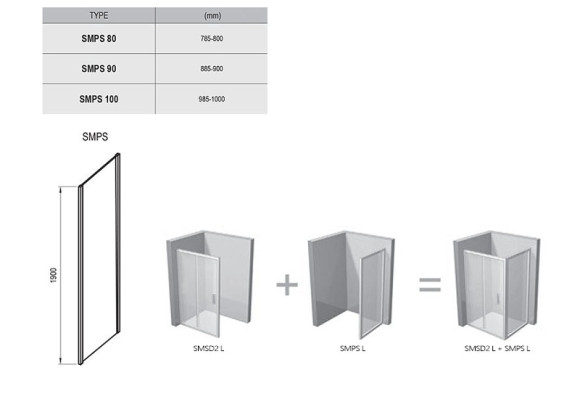 Душевая стенка Ravak SmartLine SMPS-80 L 9SL40A00Z1 профиль Хром стекло Transparent Душевая стенка Ravak SmartLine SMPS-80 L 9SL40A00Z1 профиль Хром стекло Transparent