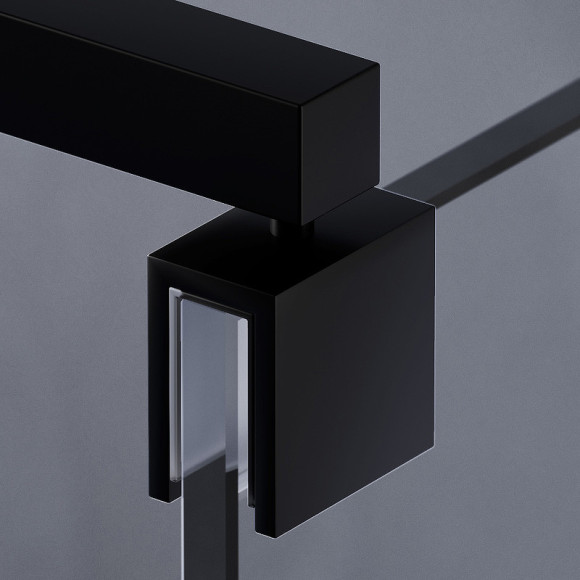 Душевая перегородка AM.PM Func 90 W84WI-90-F1-BTE профиль Черный стекло прозрачное Душевая перегородка AM.PM Func 90 W84WI-90-F1-BTE профиль Черный стекло прозрачное