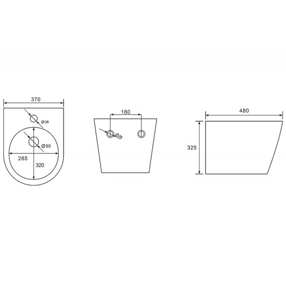 Биде Abber Bequem AC1151MW подвесное Белое матовое