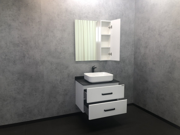 Зеркало со шкафом Comforty Амстердам 75 00004144209 Белый глянец Зеркало со шкафом Comforty Амстердам 75 00004144209 Белый глянец