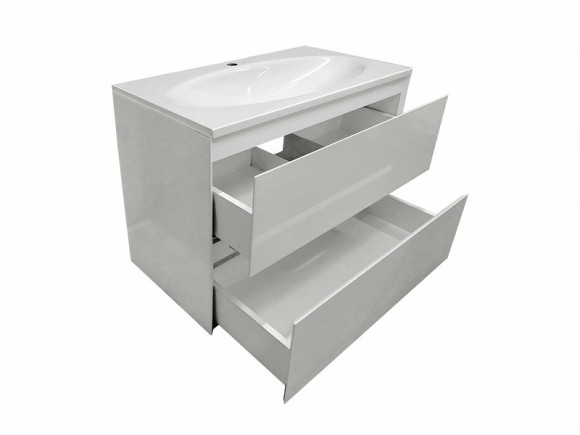 Тумба с раковиной Эстет Malta 80 ФР-00007058 подвесная Белая