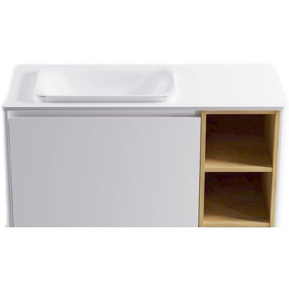Тумба под раковину Astra Form Капелла 80 03110007 подвесная Белая Тумба под раковину Astra Form Капелла 80 03110007 подвесная Белая