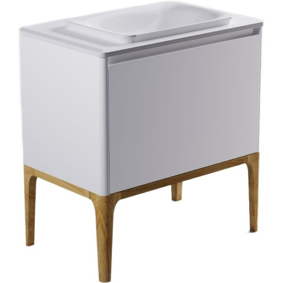 Тумба под раковину Astra Form Капелла 80 03110007 подвесная Белая Тумба под раковину Astra Form Капелла 80 03110007 подвесная Белая